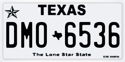 TX license plate DMO6536