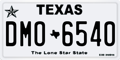 TX license plate DMO6540