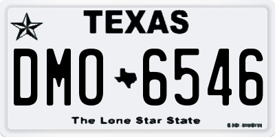 TX license plate DMO6546