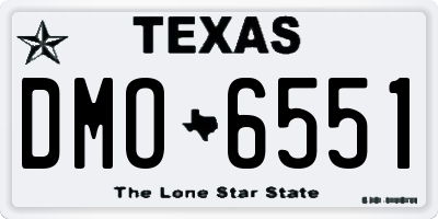 TX license plate DMO6551