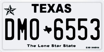 TX license plate DMO6553