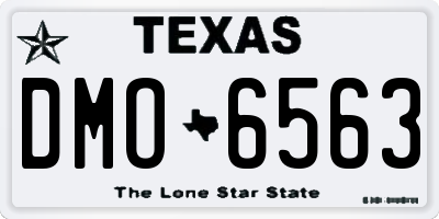 TX license plate DMO6563