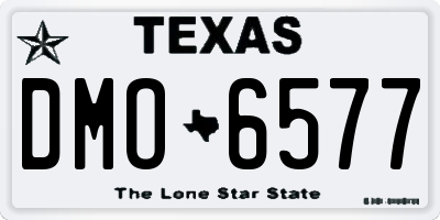TX license plate DMO6577