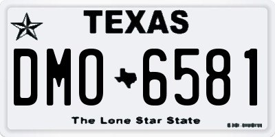 TX license plate DMO6581