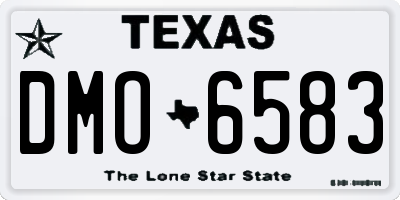 TX license plate DMO6583