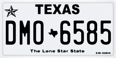 TX license plate DMO6585
