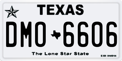 TX license plate DMO6606