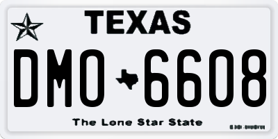 TX license plate DMO6608