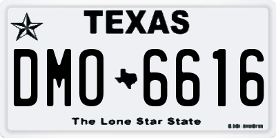 TX license plate DMO6616