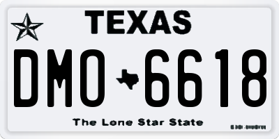TX license plate DMO6618