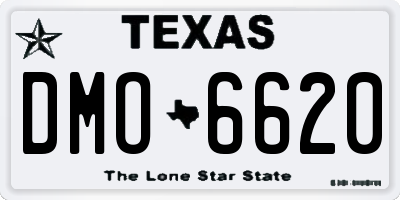 TX license plate DMO6620