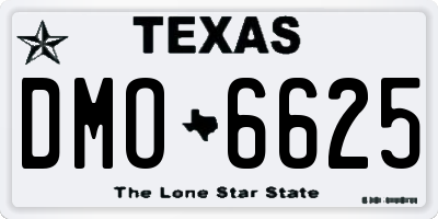 TX license plate DMO6625
