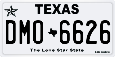 TX license plate DMO6626