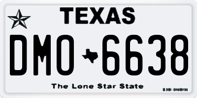 TX license plate DMO6638
