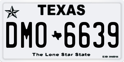 TX license plate DMO6639