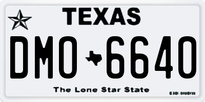 TX license plate DMO6640