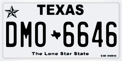 TX license plate DMO6646