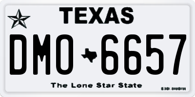 TX license plate DMO6657