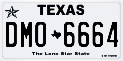 TX license plate DMO6664