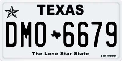 TX license plate DMO6679