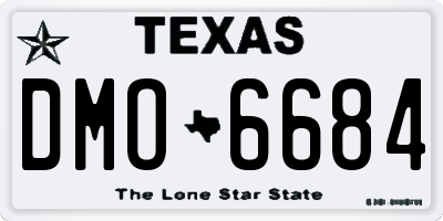 TX license plate DMO6684