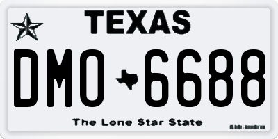 TX license plate DMO6688