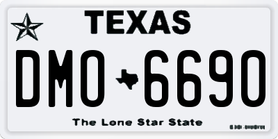 TX license plate DMO6690