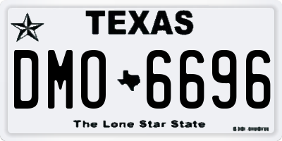 TX license plate DMO6696