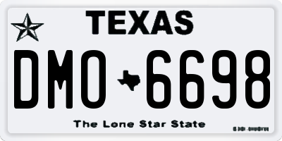 TX license plate DMO6698