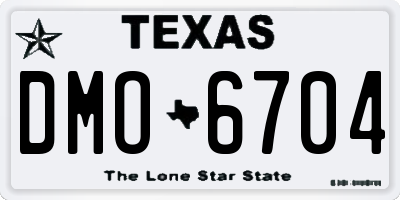 TX license plate DMO6704
