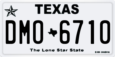 TX license plate DMO6710