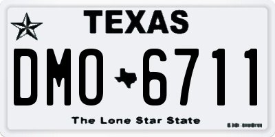 TX license plate DMO6711