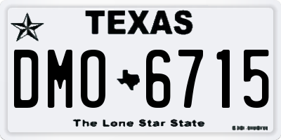 TX license plate DMO6715