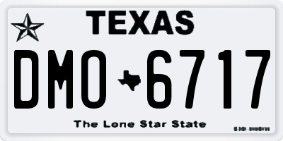 TX license plate DMO6717