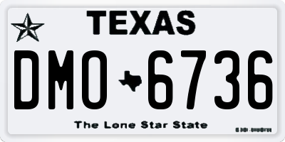TX license plate DMO6736