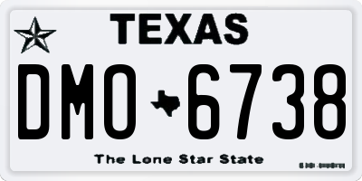 TX license plate DMO6738
