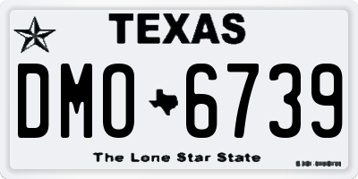 TX license plate DMO6739