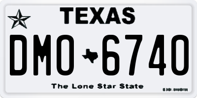 TX license plate DMO6740