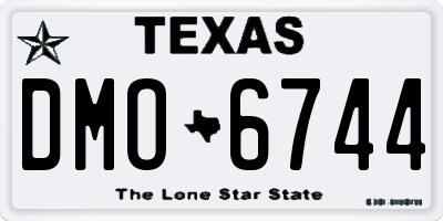 TX license plate DMO6744