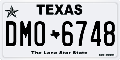 TX license plate DMO6748