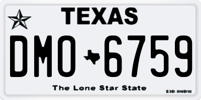 TX license plate DMO6759