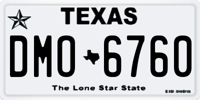 TX license plate DMO6760