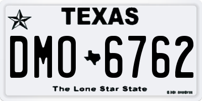 TX license plate DMO6762