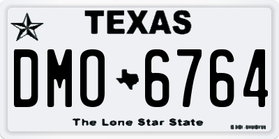 TX license plate DMO6764