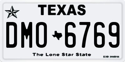 TX license plate DMO6769