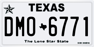 TX license plate DMO6771