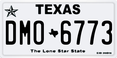 TX license plate DMO6773