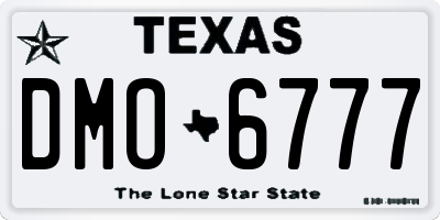 TX license plate DMO6777