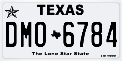 TX license plate DMO6784