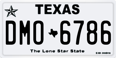 TX license plate DMO6786